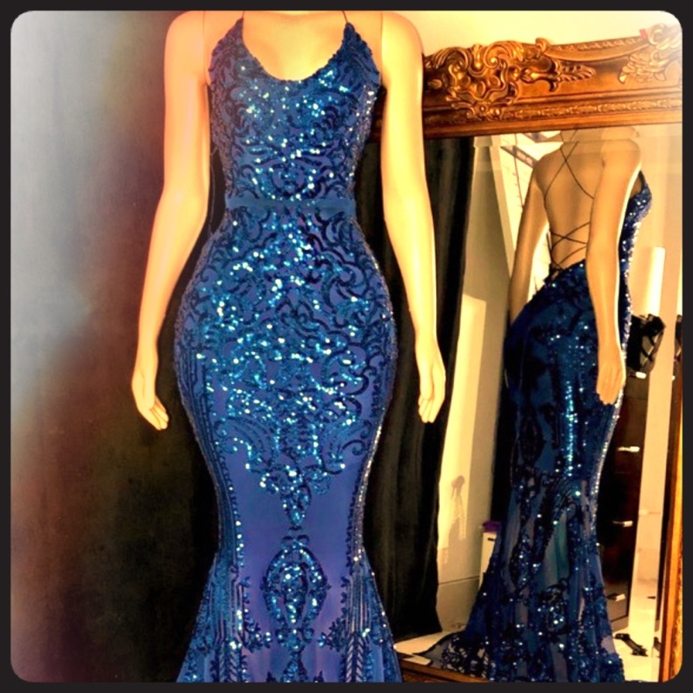 The Michelle royal blue gown